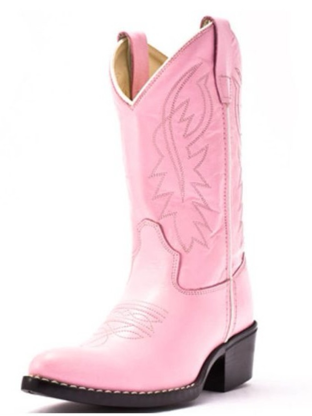 Old West Pink Kids Western Cowboy Boot